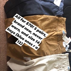 Khaki boys schools pants.